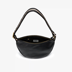 Leather Crescent Crossbody Bag